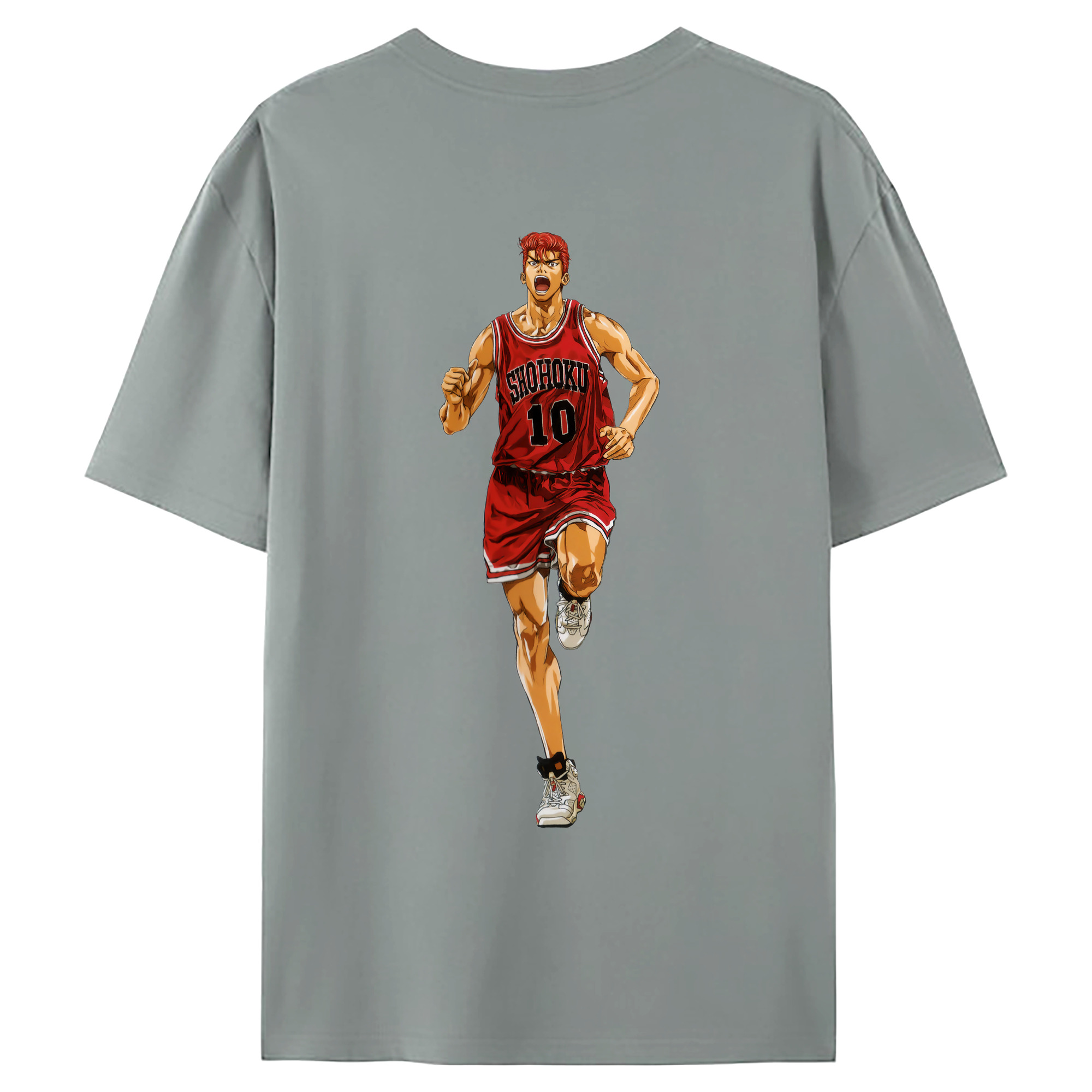 （画像用） SLAM DUNK／スラムダンク 綿100％ メンズ半袖Tシャツ（バックプリント） 通気性